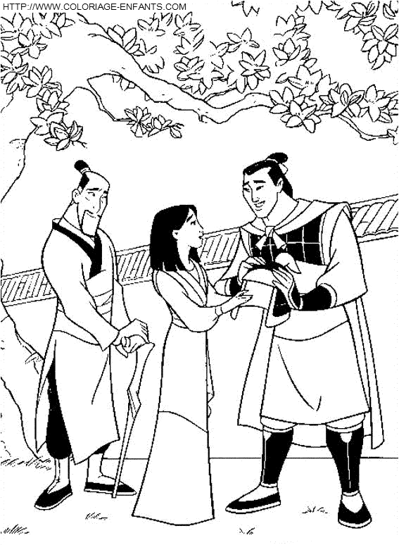 coloriage mulan premiere rencontre